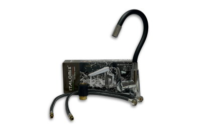 GRIFERIA FLEXIBLE MONOCOMANDO COCINA NEGRA