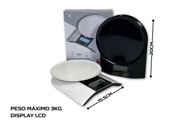 BALANZA DIGITAL PARA COCINA CON BASE 3K