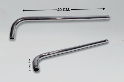 BRAZO DUCHA 35CM A 45° ACERO INOX