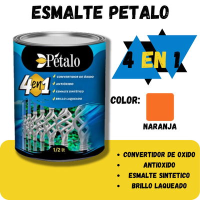 ESMALTE SINTETICO NARANJA X 1/4LTS 4 EN 1