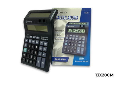 CALCULADORA ORYX CON DOBLE VISOR