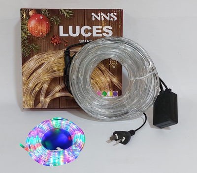 LUZ DE NAVIDAD MANGUERA LED MULTICOLOR 5MTS 
