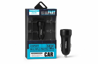 CARGADOR P/AUTO USB+ C CC-325