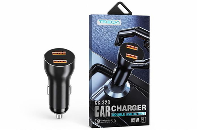 CARGADOR DE AUTO USB + TIPO C 85W