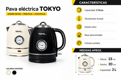PAVA ELECTRICA C/TERMOMETRO TOKYO