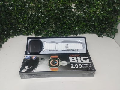 RELOJ SMART T900 ULTRA MAYA BLANCA Y ARO NEGRO