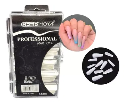 Uñas postizas x 100 Cherimoya Blancas