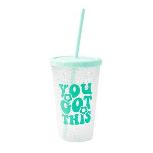 Vaso Plástico Glitter 400ml