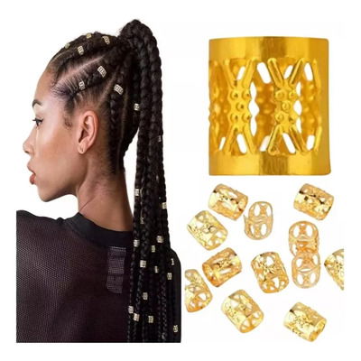 Anillos Cuff para Trenzas DORADOS X 20u
