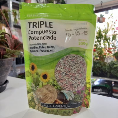 Fertilizante Triple 15 Compuesto Potenciado Lj 500 Gr