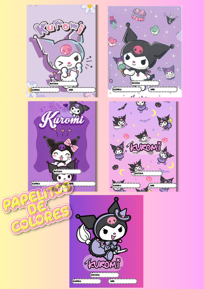 Kit imprimible asignaturas KUROMI