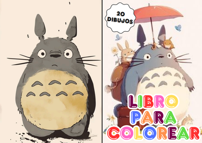 PDF LIBRO PARA COLOREAR A5 TOTORO
