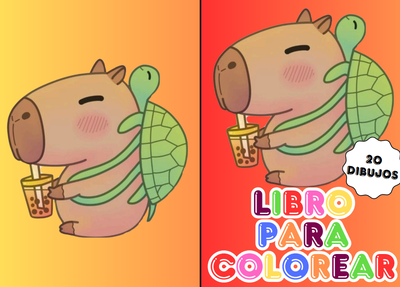 PDF LIBRO PARA COLOREAR A5 CAPIBARA MODELO 1