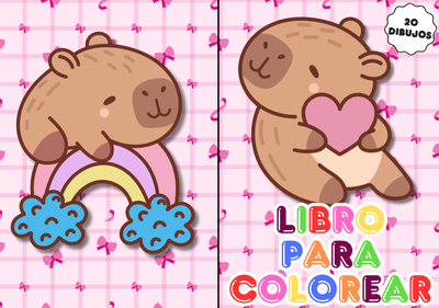 PDF LIBRO PARA COLOREAR A5 CAPIBARA MODELO 2