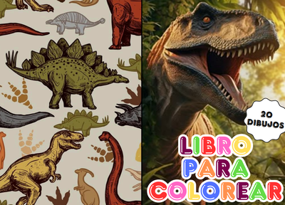 PDF LIBRO PARA COLOREAR A5 DINOSAURIOS