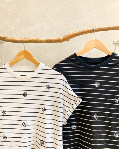 Remera Cuff Viscosa Rayada SEASIDE