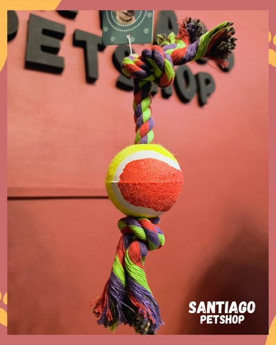 Soga con pelota de tenis 
