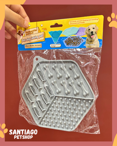 Alfombra de lamido hexagonal