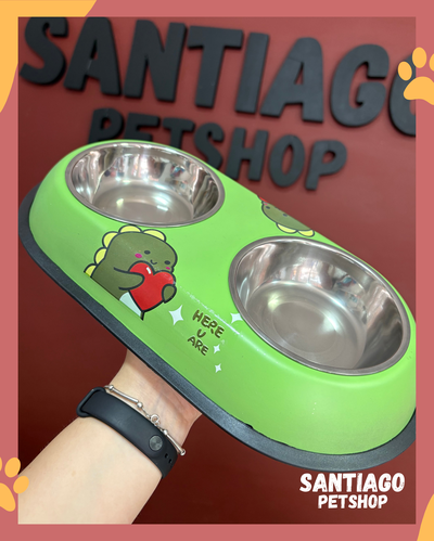 Comedero doble acero DINO