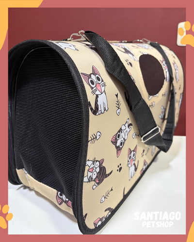 Bolso transportador Cats Beige