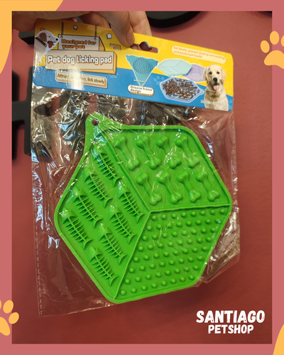 Alfombra de lamido hexagonal