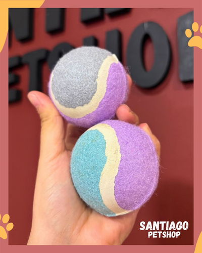 Pelota de tenis pastel
