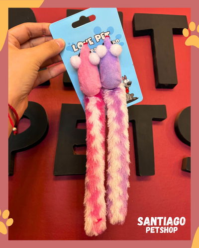 Ratas de peluche x2 cola larga