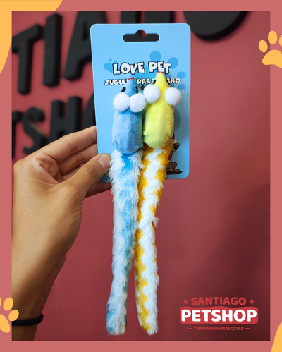 Ratas de peluche x2 cola larga