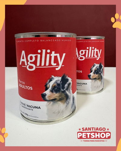 Agility Lata Carne Vacuna Perro Adulto