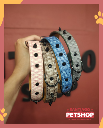 Collar de cuero Tachas