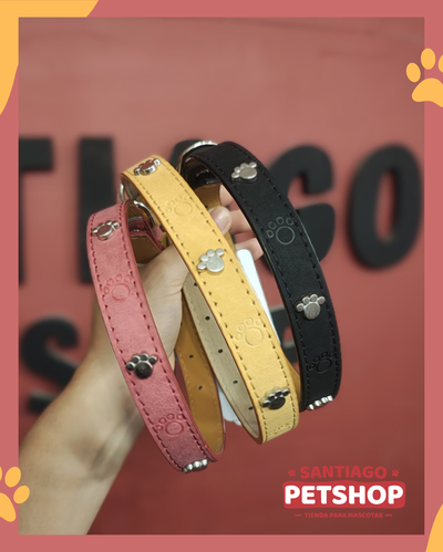 Collar de cuero Huellas