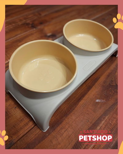 Comedero doble desmontable 