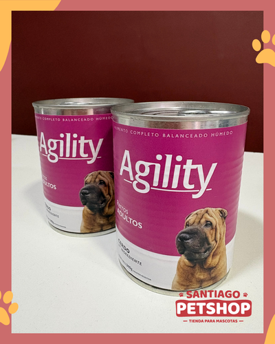 Agility Lata Cerdo Perro Adulto