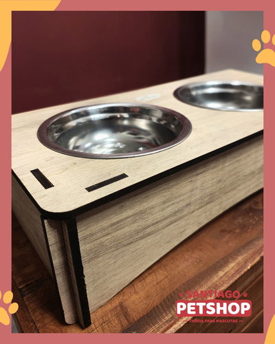 Comedero doble en altura