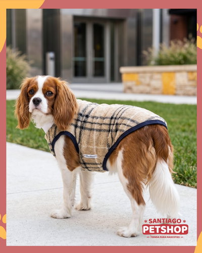 Sweater Cuadrille Beige Peluche