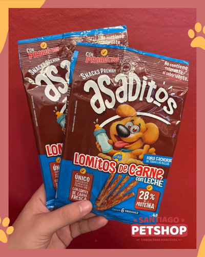 Asaditos lomitos de carne con Leche