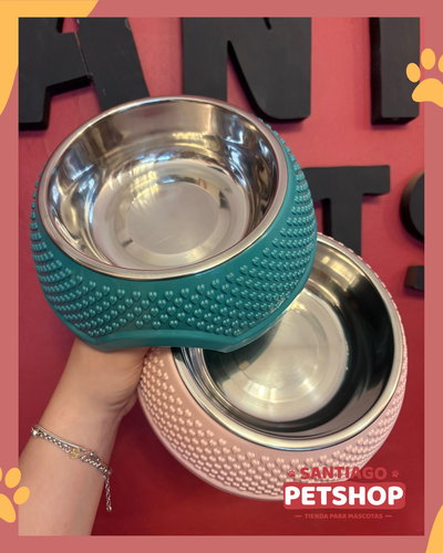 Bowl de acero con Relieve de Corazones