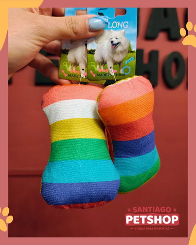 Hueso Multicolor de peluche