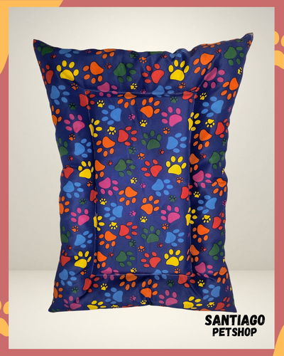 Colchon Huellas Azul Grande