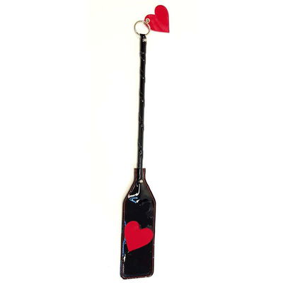 Fusta Corazón - 50Cm - Eco-Cuero Negro Charol