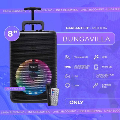 Parlante Only 8" Bungavilla
