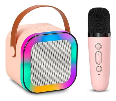Parlante colorful karaoke . Con 1 micrófono incluido