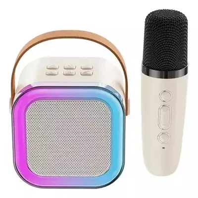 Parlante colorful karaoke . Con 1 micrófono incluido