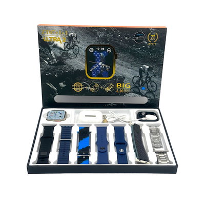 Smartwatch ZT07 Ultra 2. Incluye 7 mallas y auriculares bluetooth 