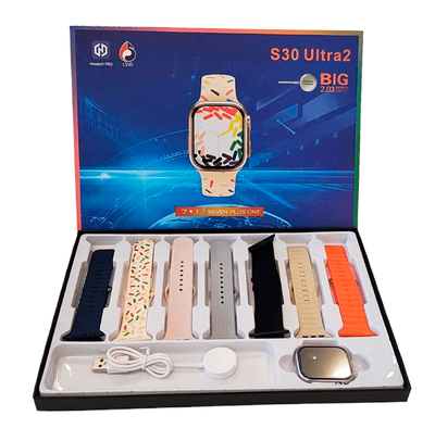 Smartwatch S30 Ultra2 . Con 7 mallas intercambiables 