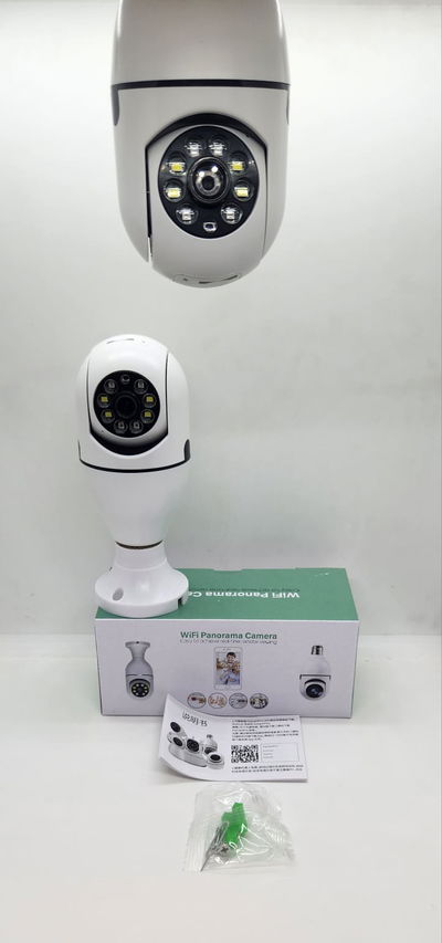 Cámara de seguridad. Foco 360°. Con WiFi