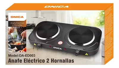 Anafe eléctrica Onica. 2 hornallas