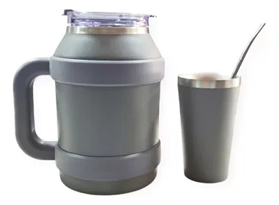 Termo con mate y bombilla. Galón  1.5lts