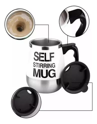 Taza térmica batidora automática. 