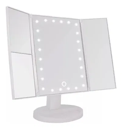 Espejo luz led recargable triple
